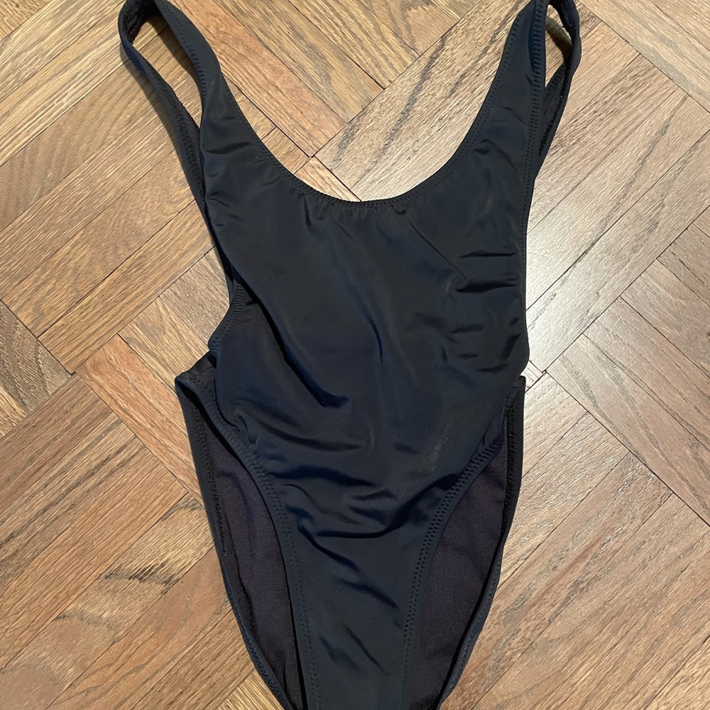 Norma Kamali sexy one piece bathing suit